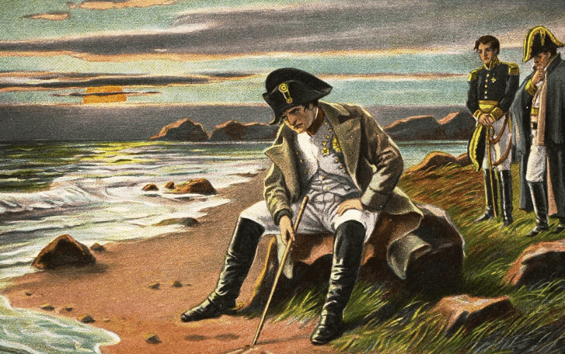 Napoleon sitting alone